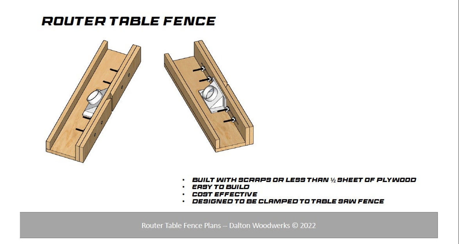 Router Table Fence Plans Etsy