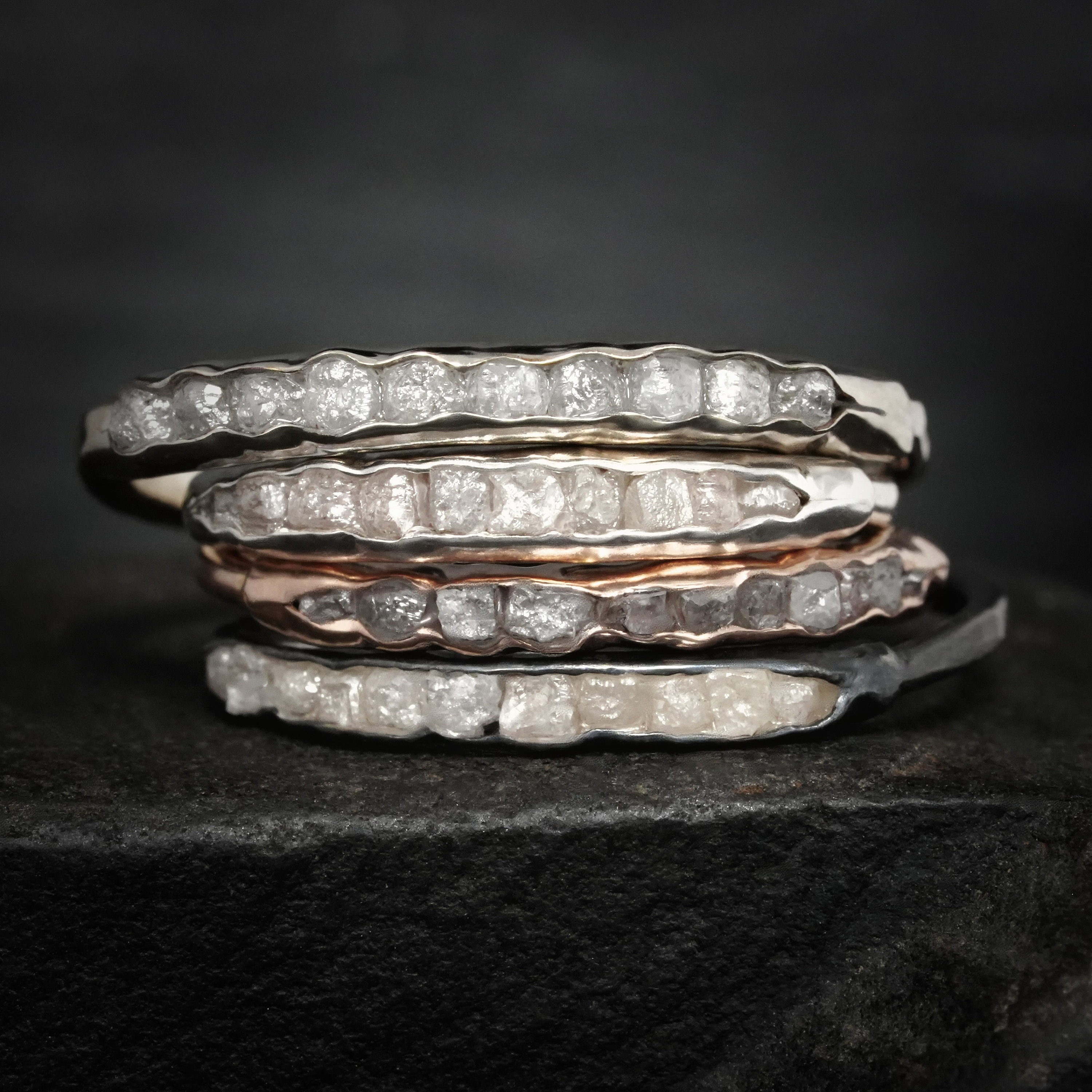 Raw Diamond Band Etsy Singapore