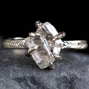 Raw Salt and Pepper Diamond Ring image 2