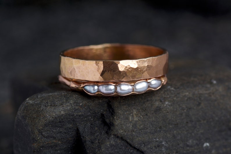 White Freshwater Pearl Band Ring. Freshwater Pearl Ring Pearl Band Ring Pearl Ring Pearl Band