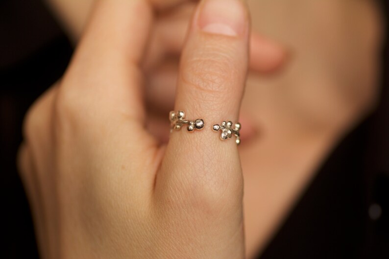 Adjustable Double Bubble Wedding Ring Etsy