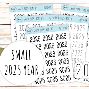 Adesivos de Ano Pequeno 2025 para Planejadores || Q170