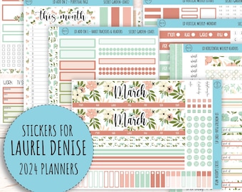 Stickers for 2024 Laurel Denise UNDATED Planners "Secret Garden"  || MPSG