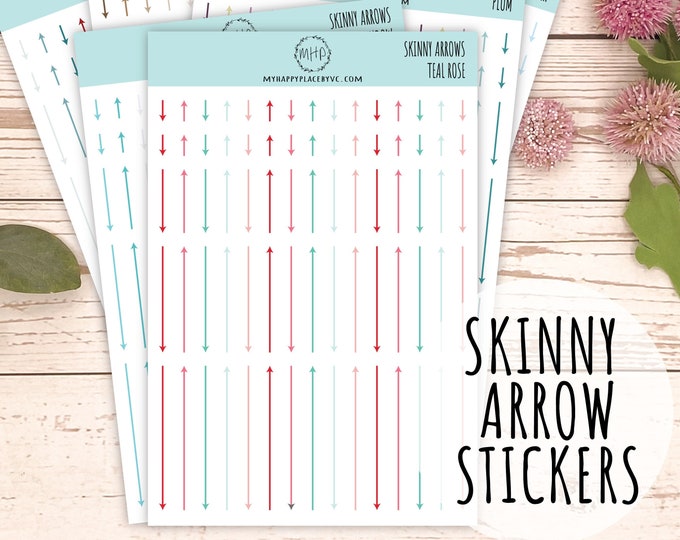 Skinny Arrow Sticker for College Planners and Bullet Journals. Planner Sticker for Teachers, School and Homeschool Planner || H502