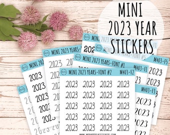 Mini 2023 Year Stickers for Bullet Journals and Planners || M403