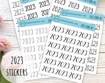 2023 Year Stickers for Planners || Q100-2023