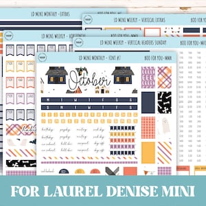 October Stickers for Small Horizontal & Vertical Laurel Denise Planners. (Formerly Mini Planner)  &quot;Boo to Your&quot;  || MBY