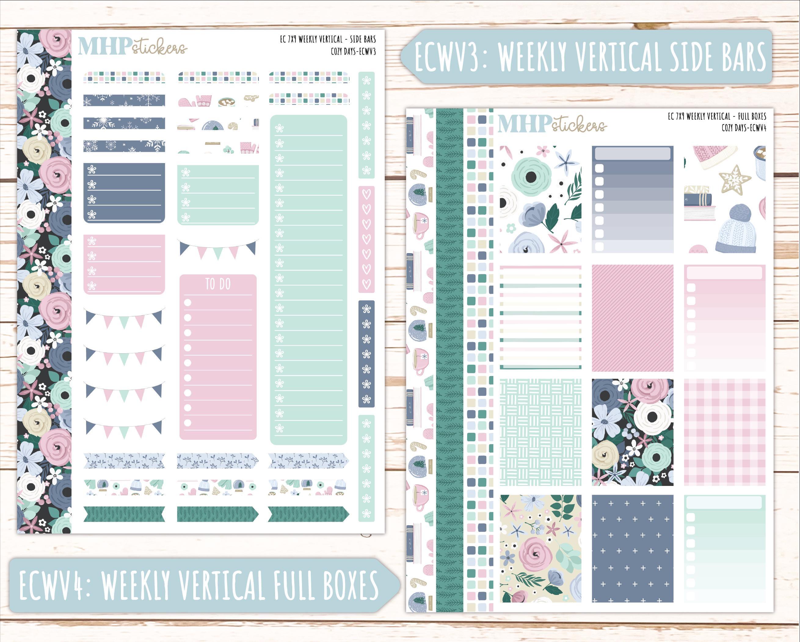 JANUARY Weekly Planning Kits for 7x9 Erin Condren Planners. "cozy Days ...