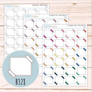 Tejpade klistermärken med klotter. EC Color Way || B328
