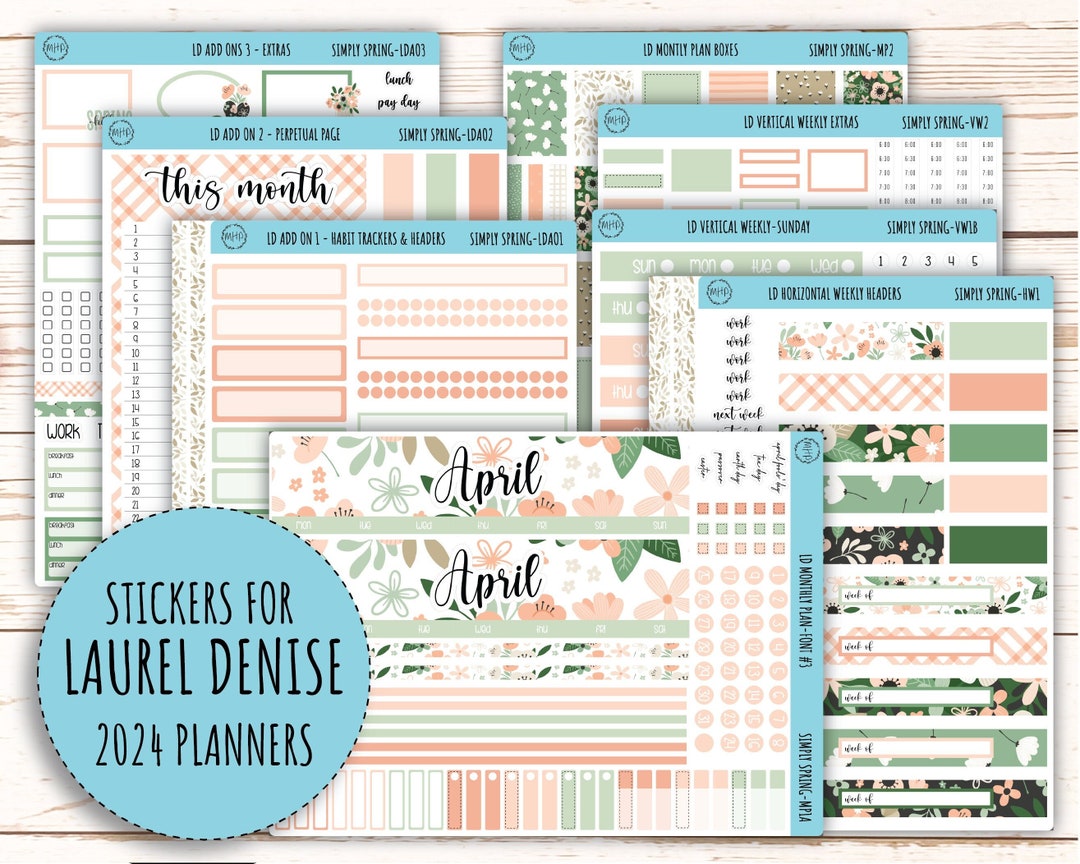 Stickers for OG Laurel Denise UNDATED Planners simply Spring MPSS - Etsy