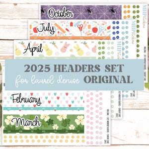 2025 Monthly Headers Set for the Large Nancy & Anne Laurel Denise ...
