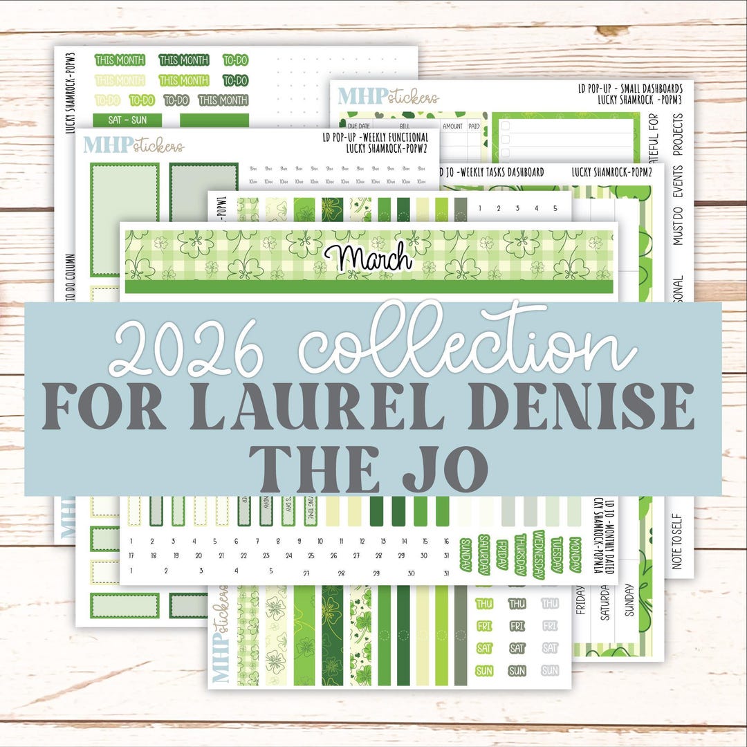 MARCH 2026 Stickers for the Jo, Laurel Denise Planner (formerly Pop-up ...