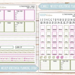 APRIL Weekly Planning Kits for 7x9 Erin Condren Planners. "flower ...