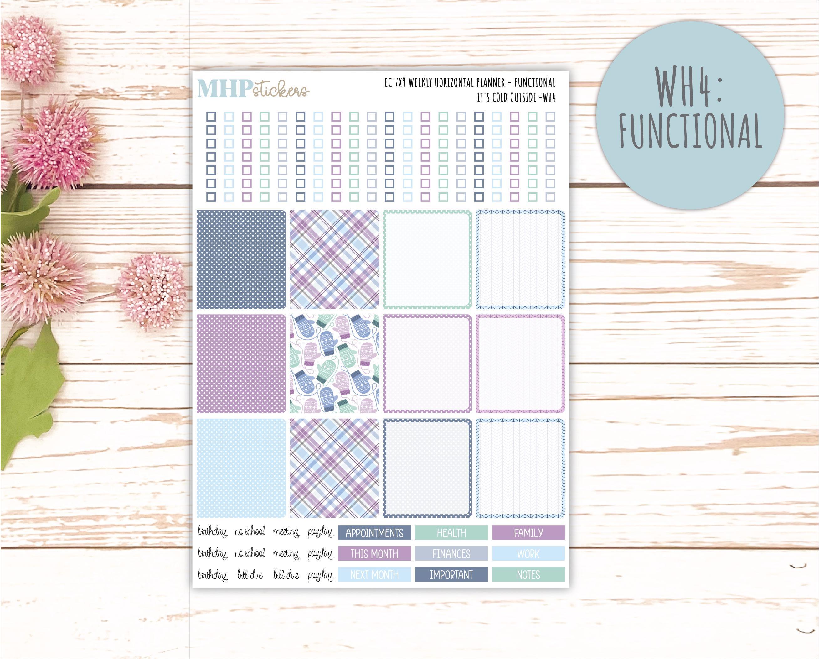 JANUARY Weekly Horizontal Planning Kit for 7x9 Erin Condren Planners ...