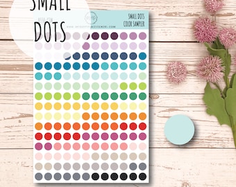 Small Dot Planner Stickers. Stickers for Planners, Bullet Journals and Organizers. Bullet Point Stickers || H550