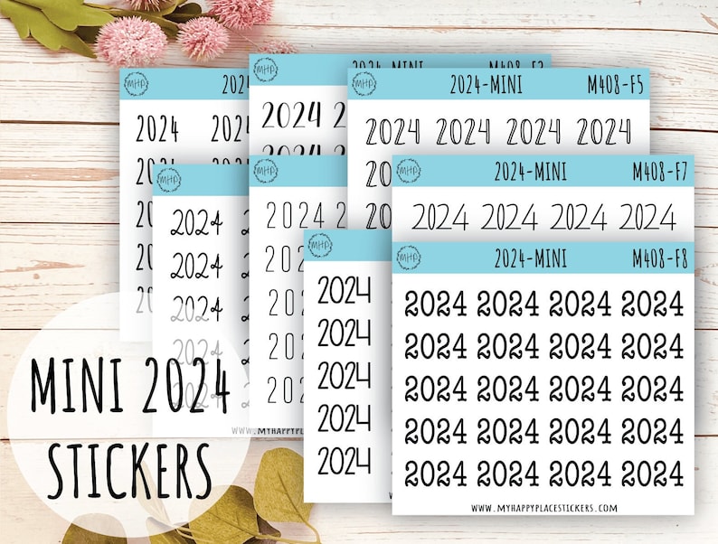 Mini 2024 Year Stickers for Bullet Journals and Planners || M408 - Etsy