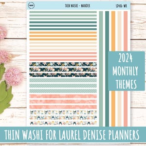 Thin Washi for Laurel Denise Planners. Planner Stickers  || LD406