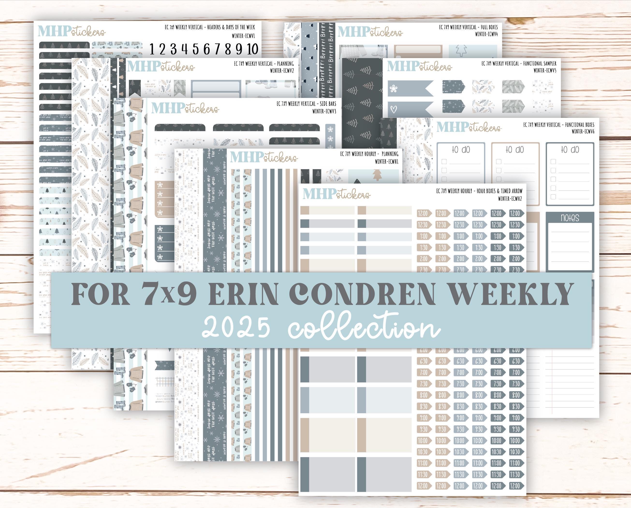 JANUARY Weekly Planning Kits for 7x9 Erin Condren Planners. "winter ...