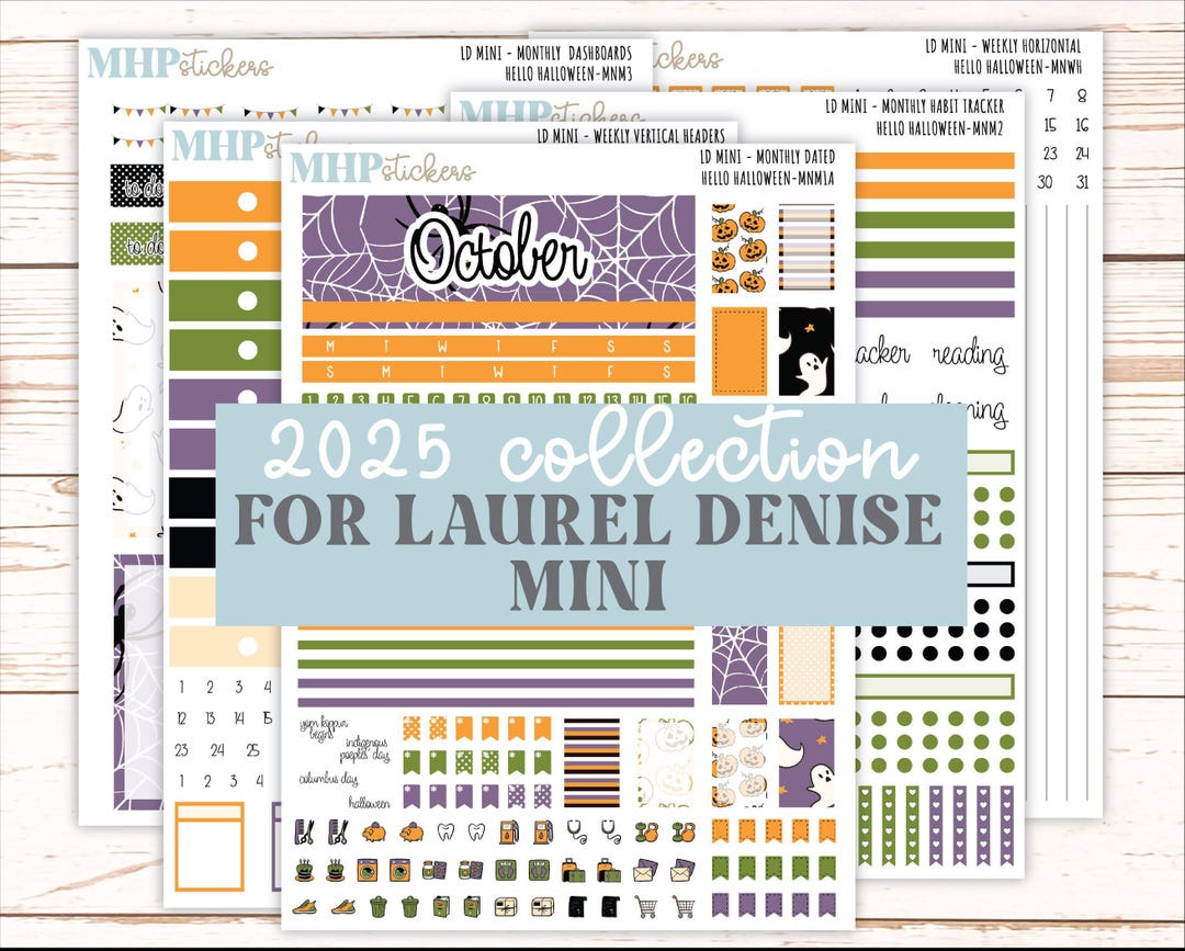 OCTOBER 2025 Stickers for the Small Nancy & Anne Laurel Denise Planners ...