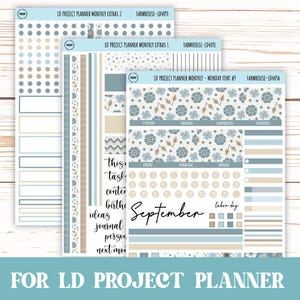 SEPTEMBER  Stickers for   The Rose Large Laurel Denise Planner (Formerly Project Planner) &quot;Farmhouse&quot;  || LD409FH