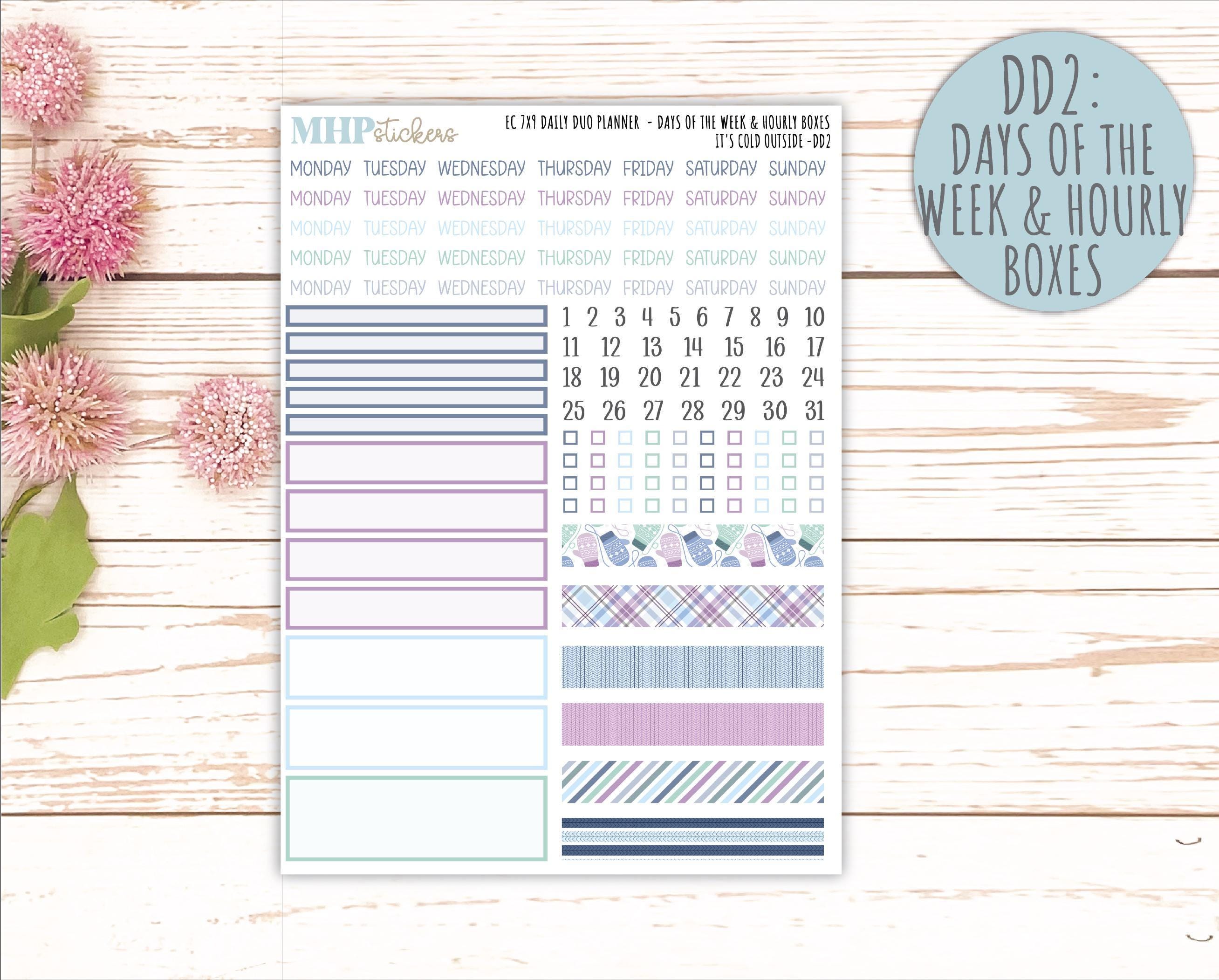 JANUARY Daily Duo Sticker Kit for 7x9 Erin Condren Planners. 2026 ...