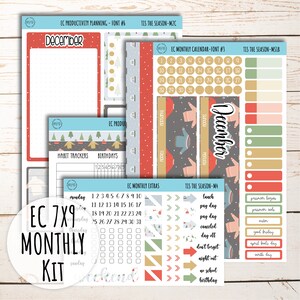 Erin Condren 7x9 maandelijkse kit. DECEMBER "Dit is het seizoen" || TS-M