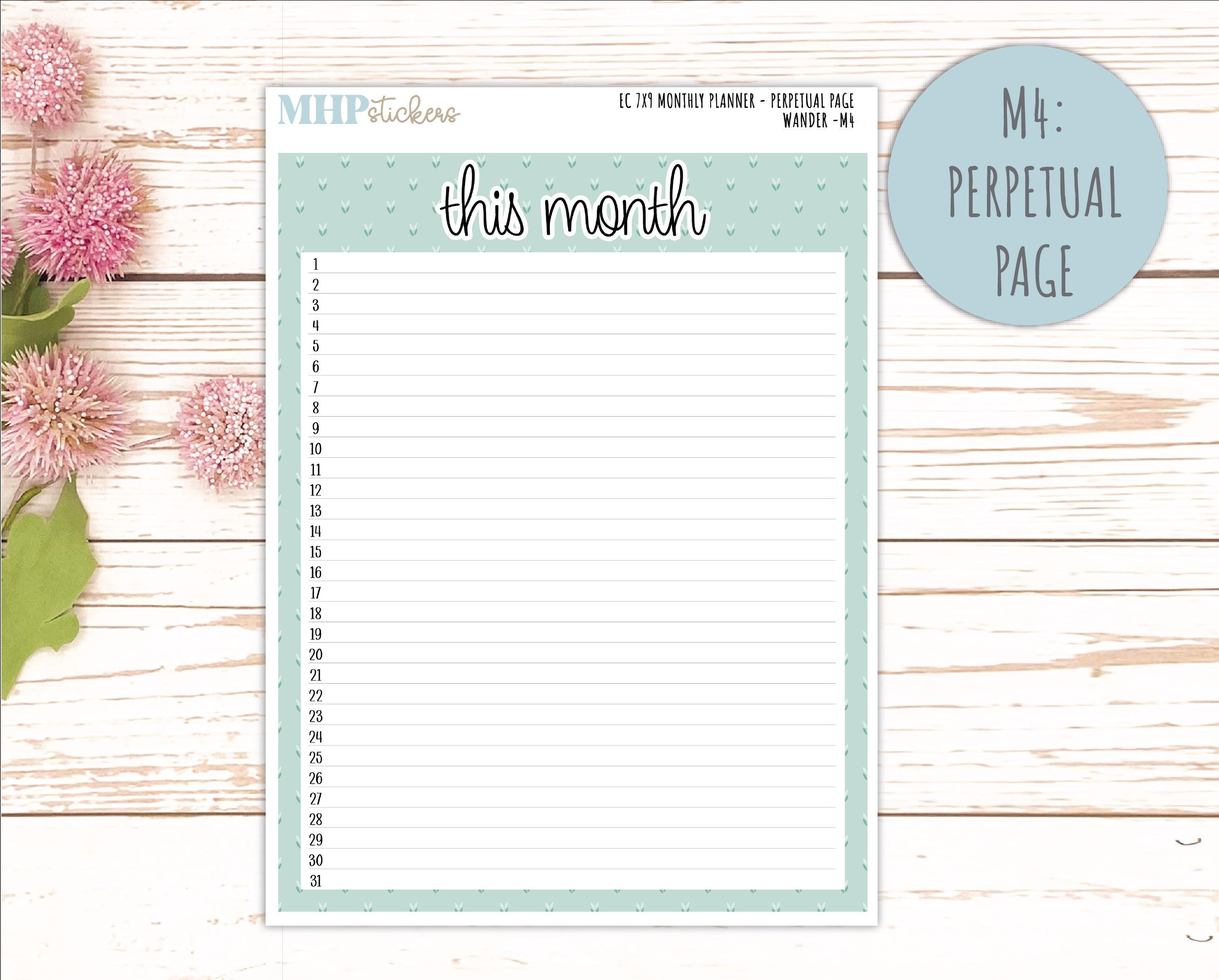 JUNE Monthly Kit for 7x9 Erin Condren Planners. 2026 Collection "wander ...
