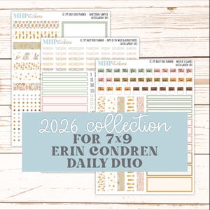 APRIL Daily Duo Sticker Kit for 7x9 Erin Condren Planners. 2026 Collection "Easter Garden"  || ECDD