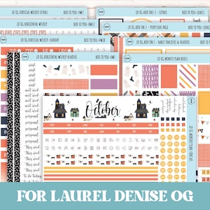 10 月 オリジナルサイズの横型および縦型の Laurel Denise プランナー用ステッカー。「Boo to Youl」 || OGBY