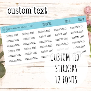 Script CUSTOM TEXT Stickers.  || C001