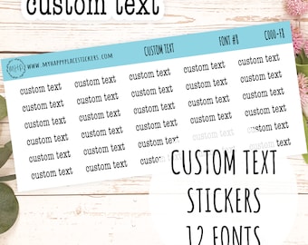 Script CUSTOM TEXT Stickers.  || C001