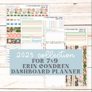 AUGUST Weekly Dashboard Kit for 7x9 Erin Condren Planners. &quot;Sunny Days&quot;  || ECWDS