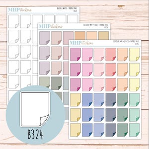 Planerare-klistermärken med doodles. EC Color Way || B324