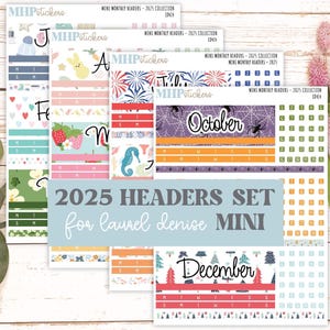 2025年版 ナンシー＆アン・ローレル デニスプランナー（旧ミニプランナー）用 月間ヘッダーセット || LD414