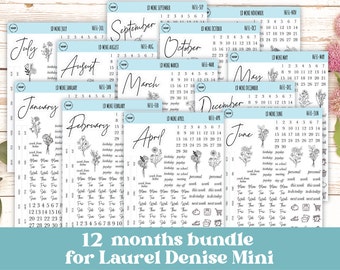 smallmalist Stickers for Laurel Denise Mini Planners.  || H651