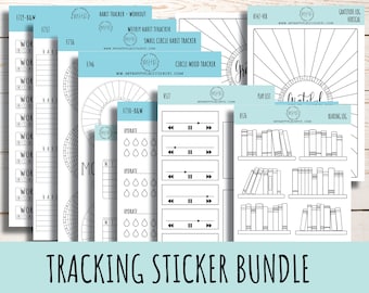 Tracking Stickers for Planners and Bullet Journals. Sticker Bundle || B03