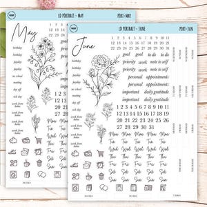 Minimalist Stickers for the Laurel Denise Scout Planner(formerly Portrait Planner). || LD-P image 4