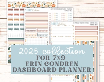 OCTOBRE Kit de tableau de bord hebdomadaire pour agenda Erin Condren 7 x 9 pouces. "Citrouilles" || ECWDS