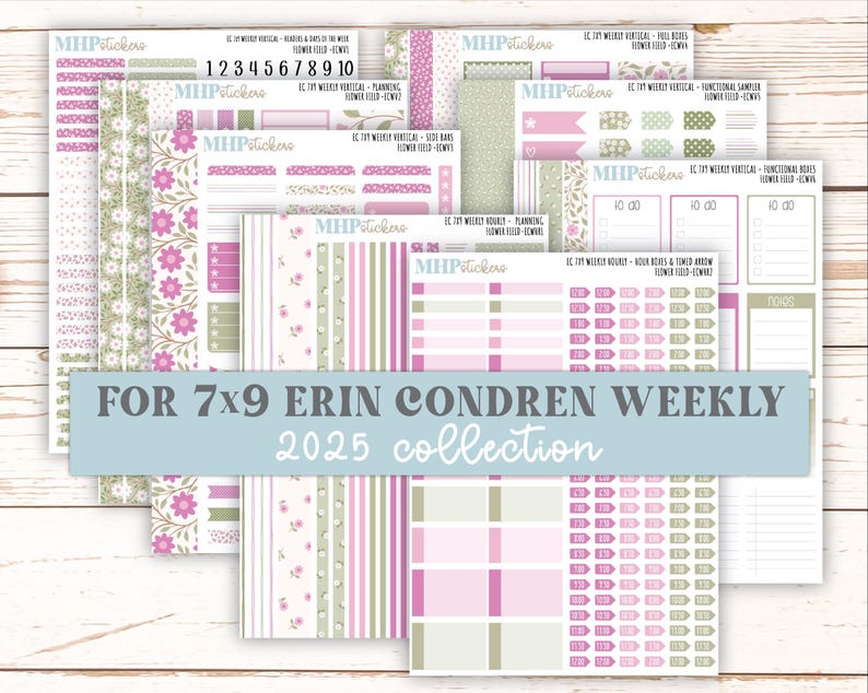 APRIL Weekly Planning Kits for 7x9 Erin Condren Planners. "flower ...