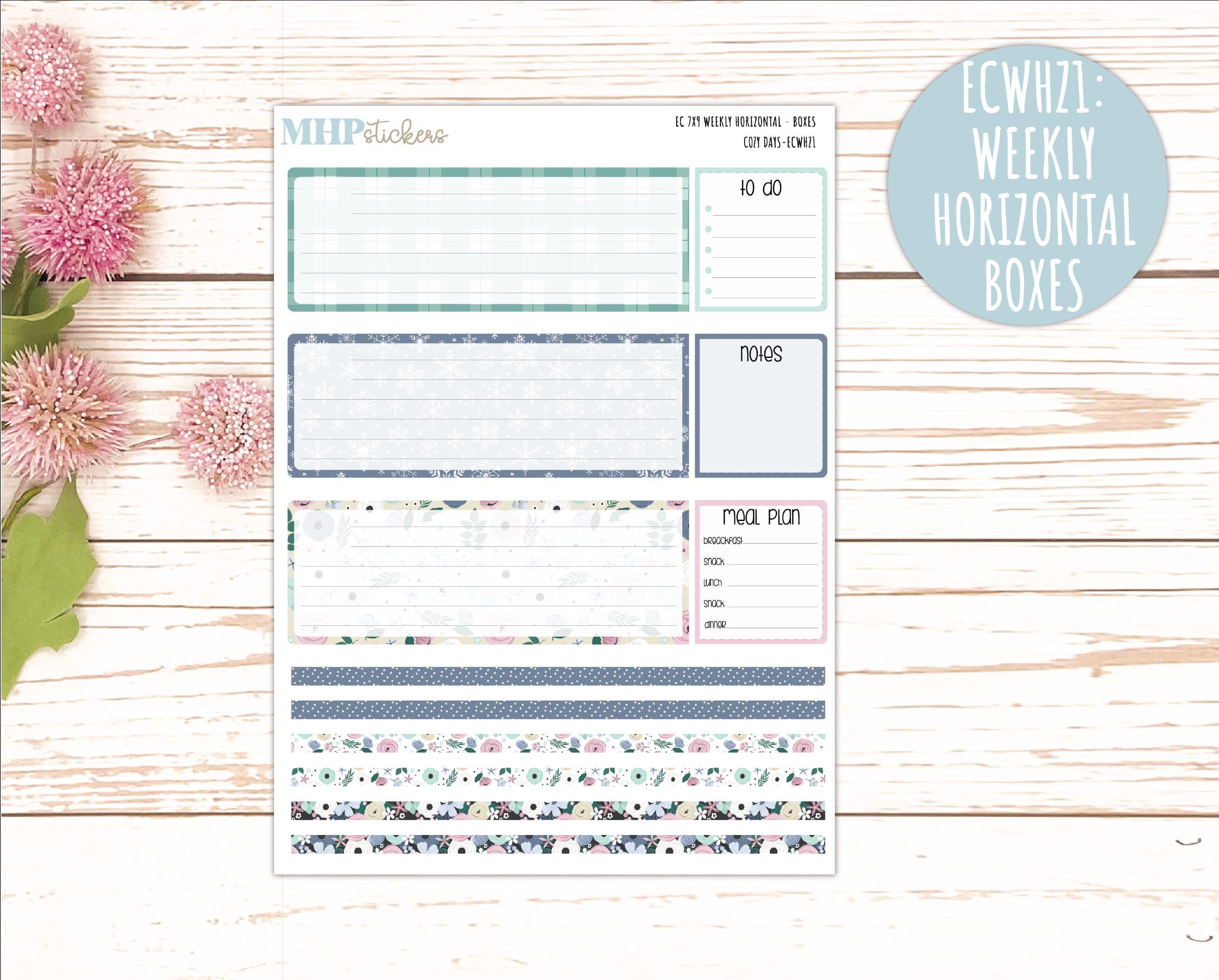 JANUARY Weekly Planning Kits for 7x9 Erin Condren Planners. "cozy Days ...