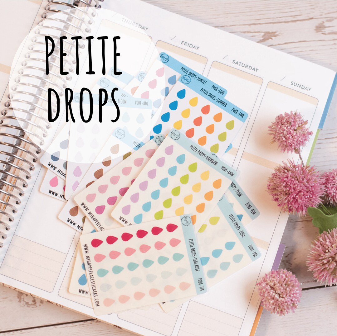 Petite Drop Stickers for Bullet Journals and Planners, Bullet Pointe ...