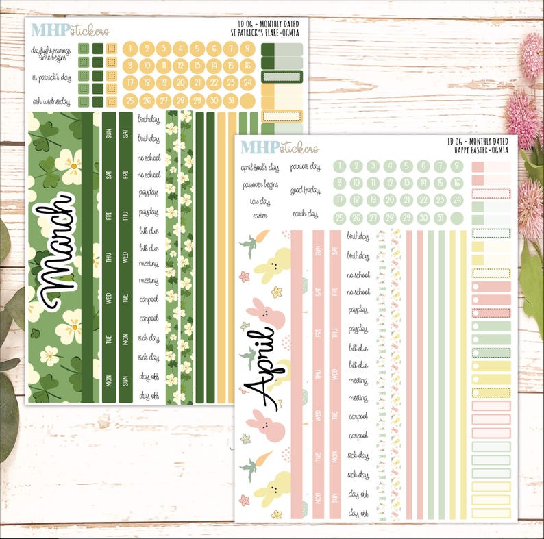12 Monthly Sheet Set for the Large Nancy & Anne Laurel Denise Planner ...