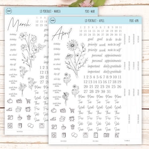 Minimalist Stickers for the Laurel Denise Scout Planner(formerly Portrait Planner). || LD-P image 3