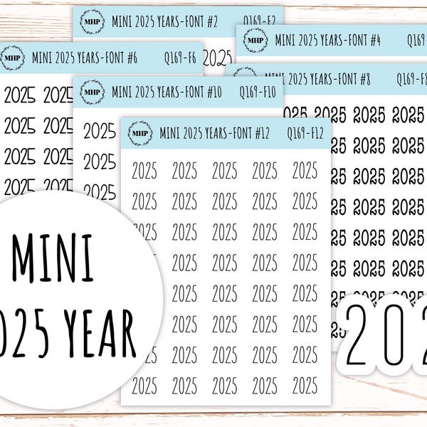 Year Stickers 2025 Etsy