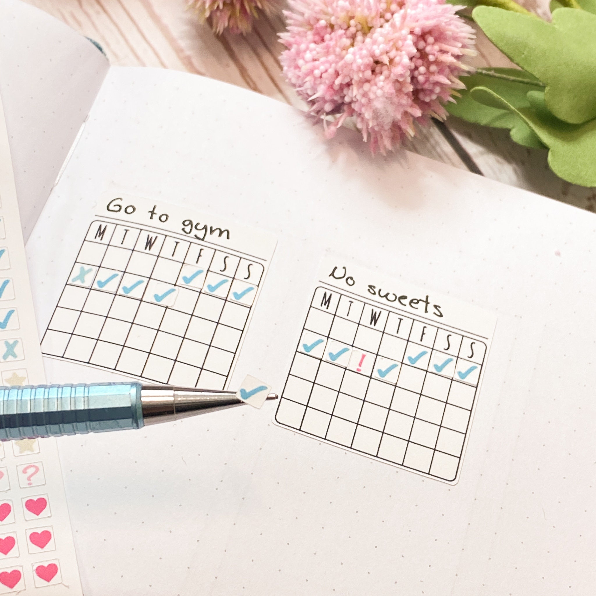 Mini Stickers for Monthly Habit Tracker Calendars. College Planner ...