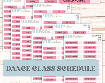 Planner Stickers for Dance Class Schedules  || Q102