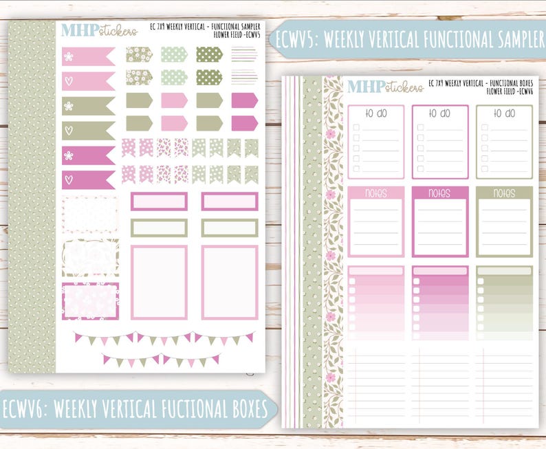 APRIL Weekly Planning Kits for 7x9 Erin Condren Planners. "flower ...