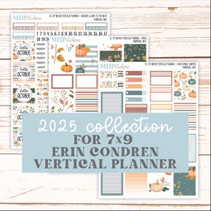 OCTOBER Weekly Vertical Kits for 7x9 Erin Condren Planners. "Pumpkins"  || ECWV