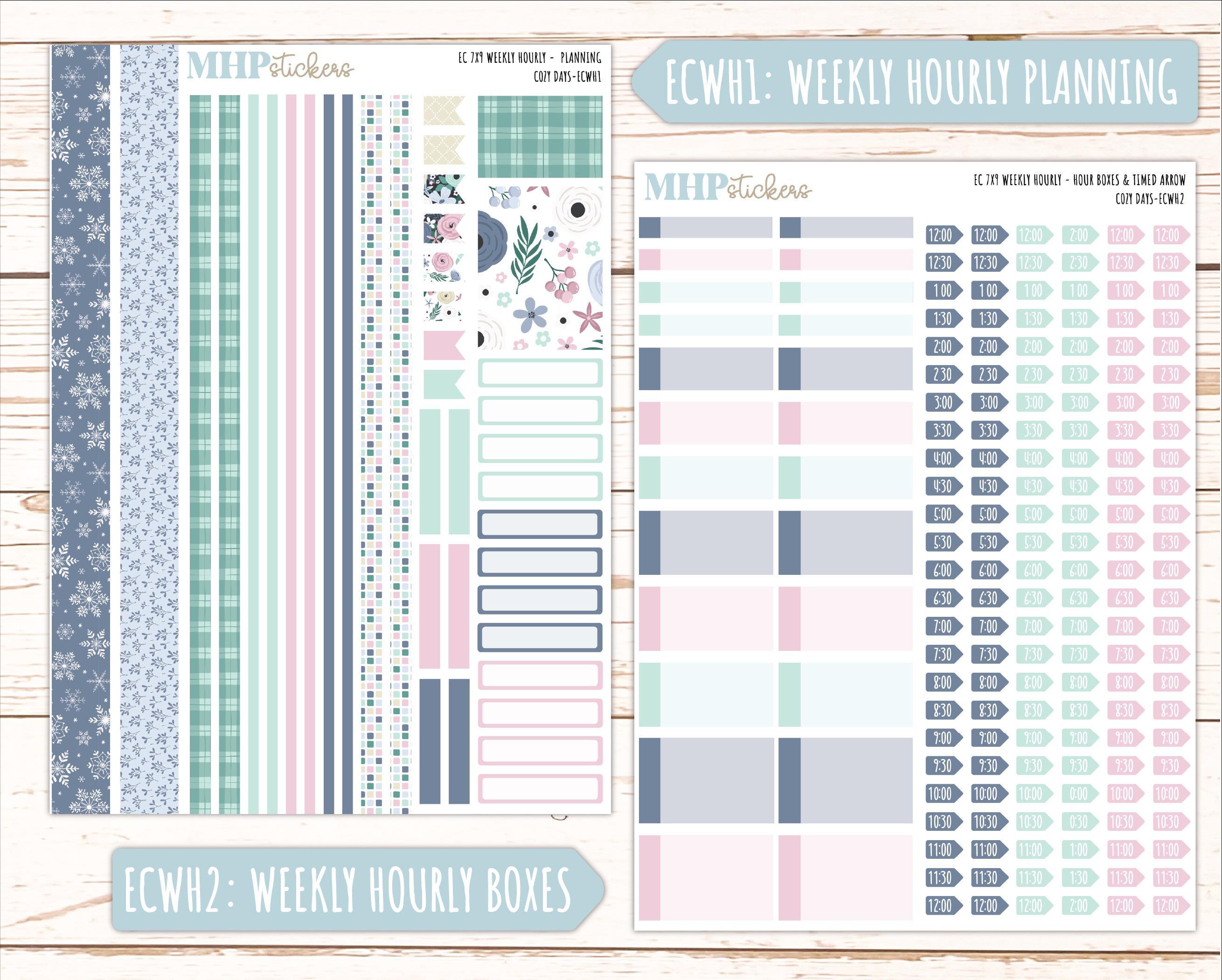 JANUARY Weekly Planning Kits for 7x9 Erin Condren Planners. "cozy Days ...