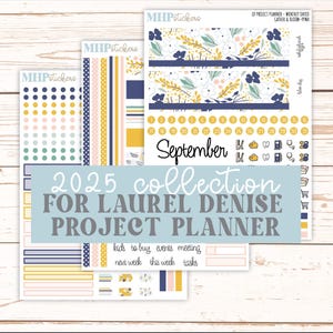 SEPTEMBER Stickers for the large Laurel Denise Rose Planner (Formerly Project Planner) &quot;Gather and Bloom&quot;  || PP